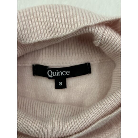 Quince Women’s Pink Turtleneck High Neck 100% Cashmere Sweater Soft Small - Picture 3 of 9
